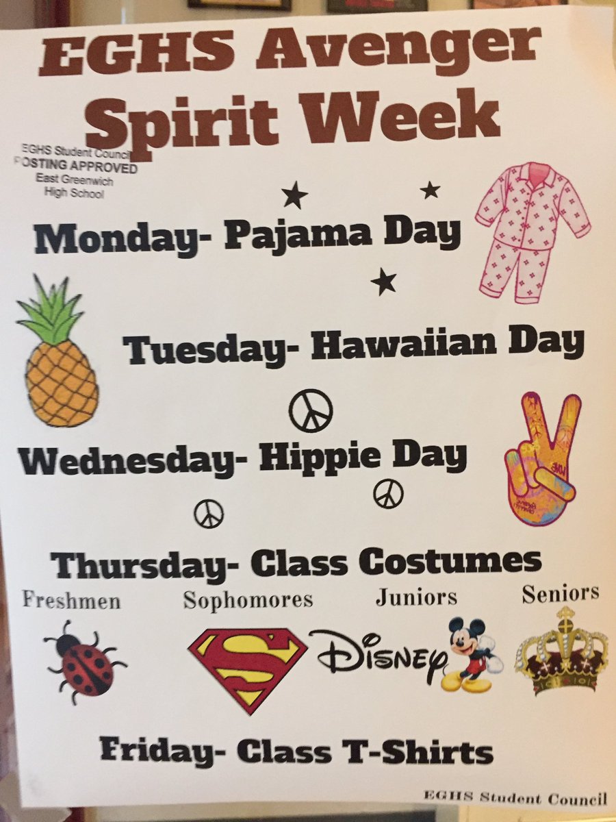 eghsstuco's tweet photo. remember spirit week starts monday!! https://t.co/6Pc88jRhVP