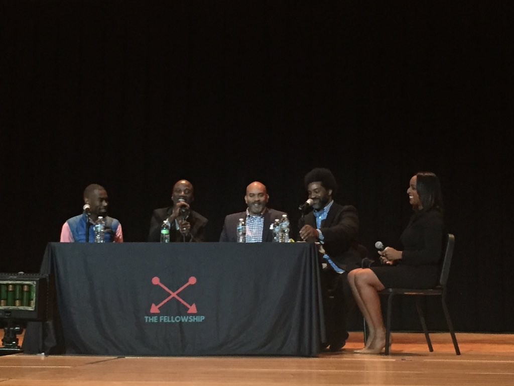 CitizenEdu's tweet photo. Moderator @NatashaSAlford of @theGrio kicking off "Education for Liberation" panel w/ @DrShaunHarper @citizenstewart @deray and @selmekki https://t.co/rzFLiKMd2P