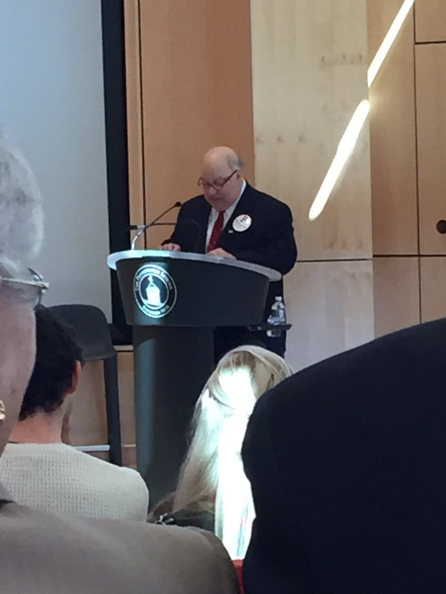 tps_news's tweet image. Renowned playwright William Mastrosimone of the Class of '66 addresses a rapt audience in the Wesley Forum.