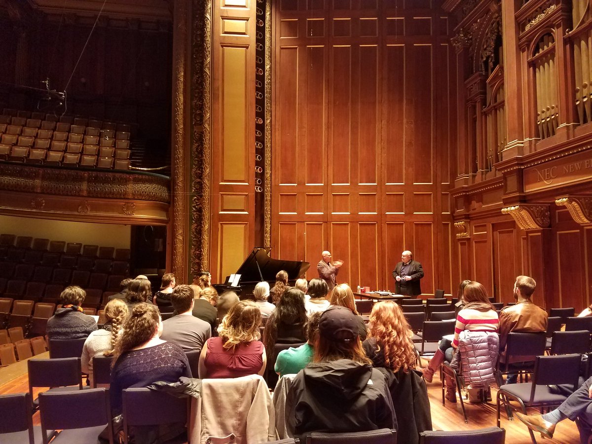 HankMou's tweet photo. Craig Rutenberg masterclass on the #jordanhall stage @necmusic #craigrutenberg #necopera https://t.co/JCKzE7cpHe
