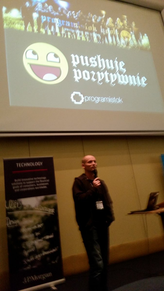 ptynecki's tweet image. Wojtek Łaguna made nice @programistok promo on #PyConPL2016! Thank you dude! #pushujepozytywnie #programistokhools #PyConPL