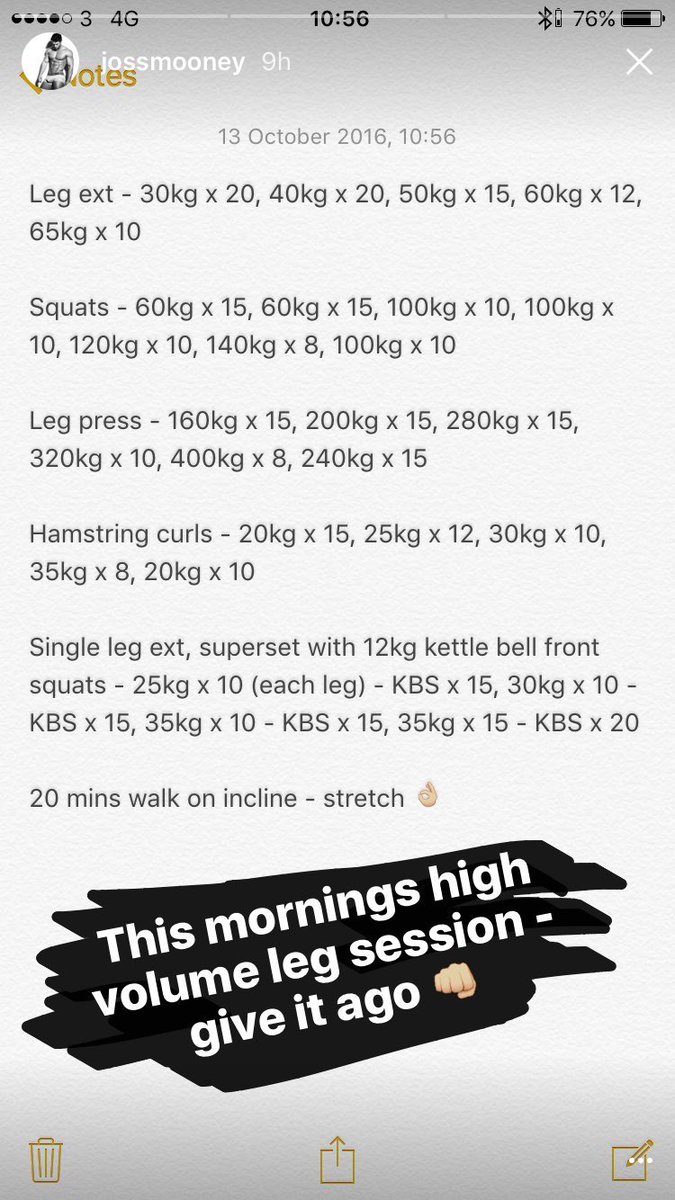 Smashed this, this morning and added a few extra bits. Thanks <a href="/joss_mooney/">JOSS</a> 💪🏼👌🏻