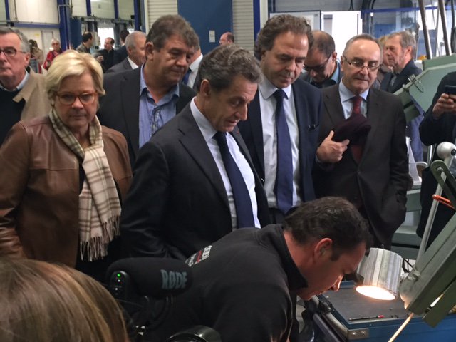CNogentech's tweet photo. Frédéric Chesneau fait visiter son #entreprise #Chesneau à #Sarrey #HauteMarne à @CaVautrin @NicolasSarkozy @LucChatel et Charles Guené https://t.co/vKFlcP79t2