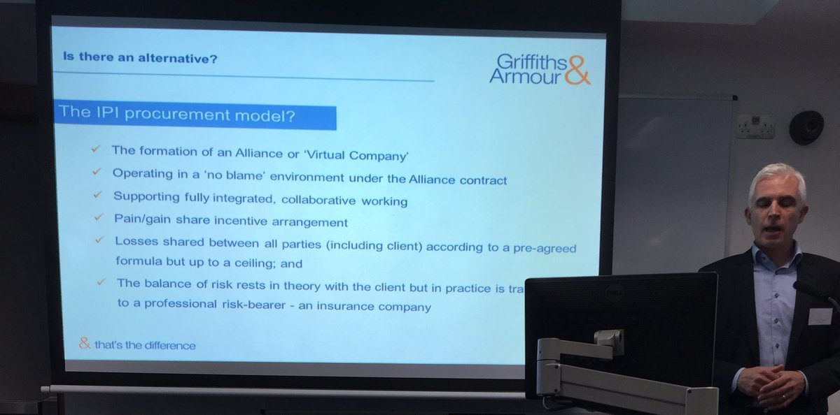 ConLab16's tweet image. IPI (Integrated Project Insurance) introduced by @GriffithsArmour at #ConLab16