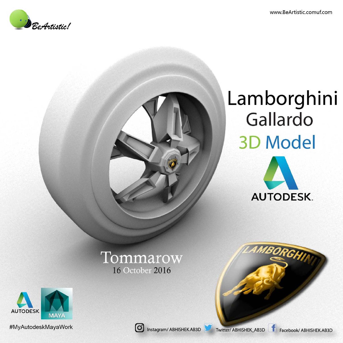ABHISHEK_AB3D's tweet image. My first #AutomobileDesign of  @lamborghini Gallardo @autodesk #AutodeskMaya #3DModeling @Lamborghini #3DArtist