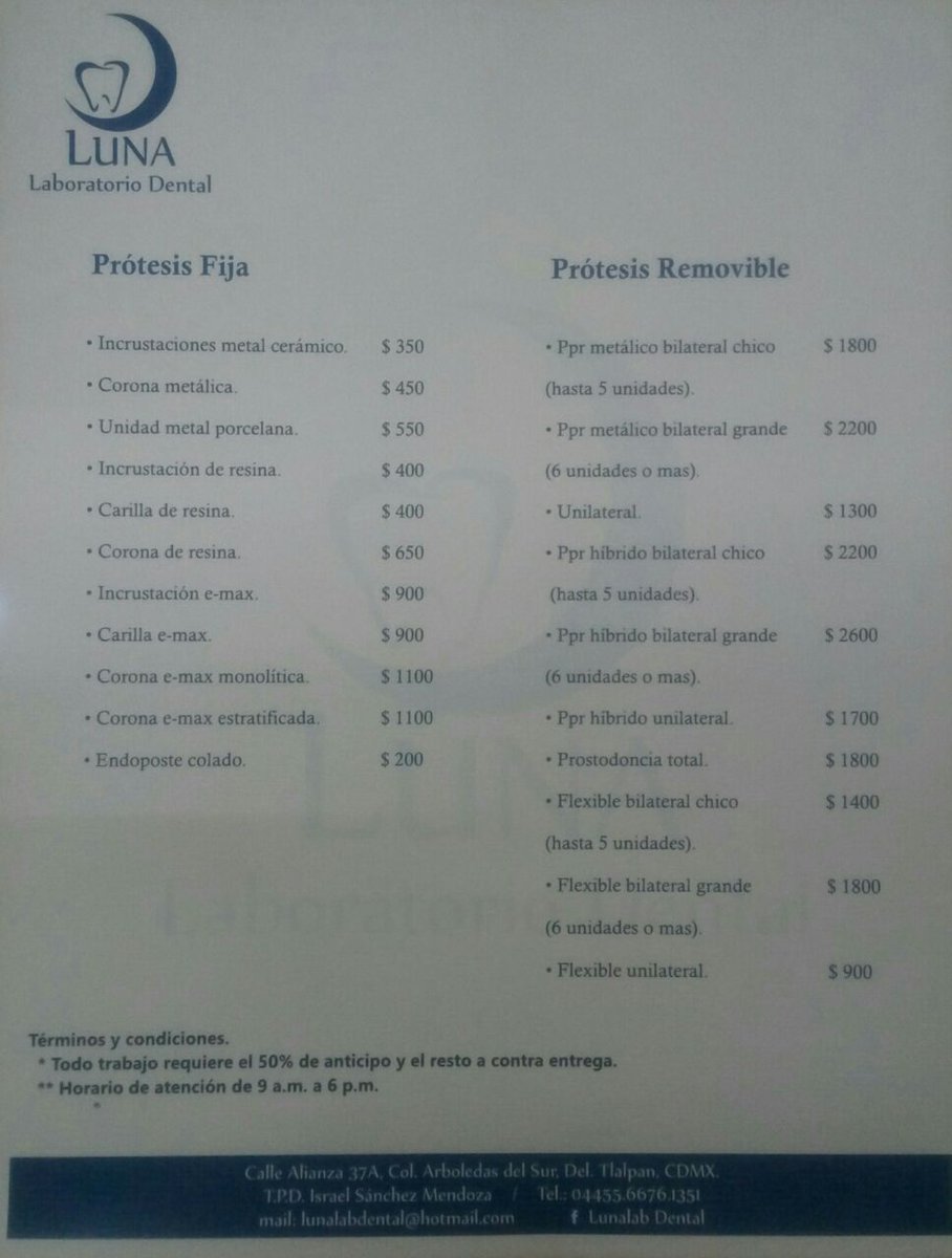 LunaLaboratori0's tweet photo. Aqui les dejo nuestra lista de precios por si alguien esta interesado no importa la distancia https://t.co/eVgi49dYTN