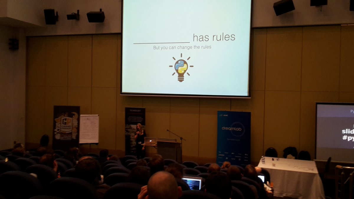 pyconsk's tweet image. Everything has rules, but we have the power to change them... @jessicamckellar at #PyConPL2016