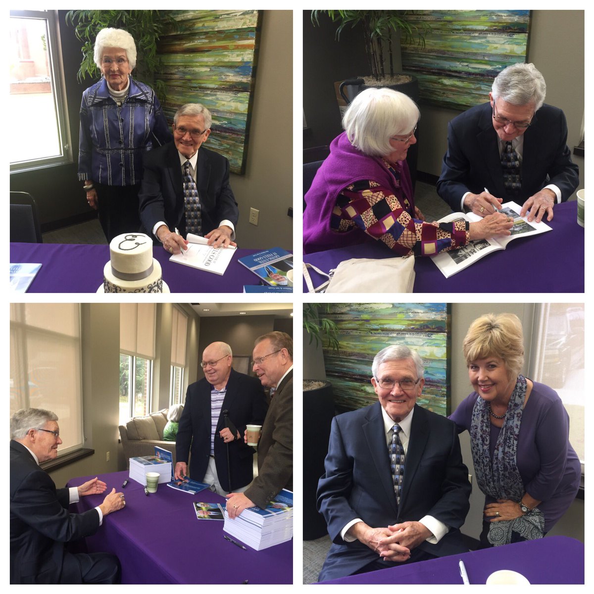 ElrodCenterOBU's tweet photo. It was a wonderful morning at the EC!  Dr. and Mrs. Elrod greeted friends and family as he signed copies of his new book. https://t.co/g5ymKQX0R0