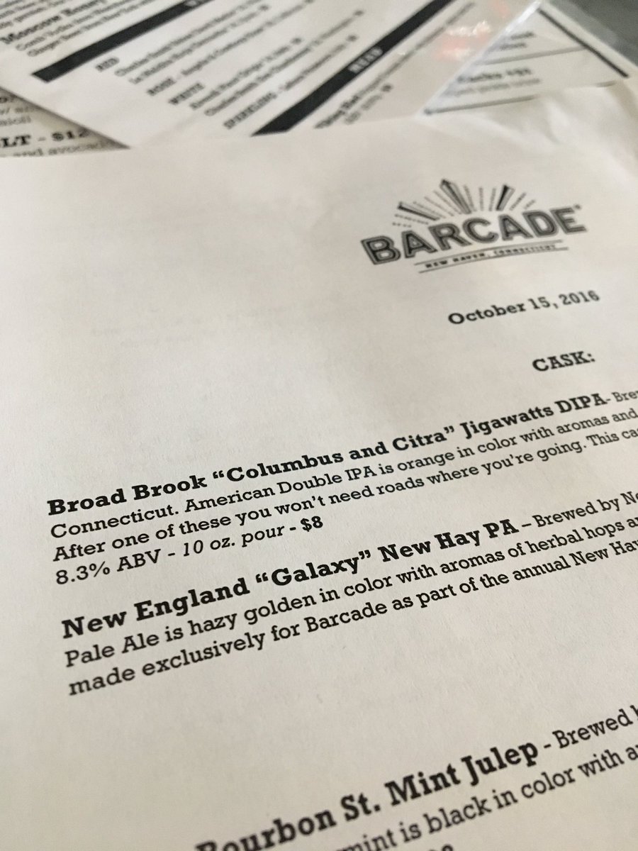 First stop on the <a href="/NewEnglandBrew/">New England Brewery</a> new hay pa crawl! <a href="/barcadenewhaven/">Barcade®</a> had the GALAXY!!! <a href="/prime16newhaven/">Prime 16 Tap House</a> <a href="/OrdinaryBar/">Ordinary</a>