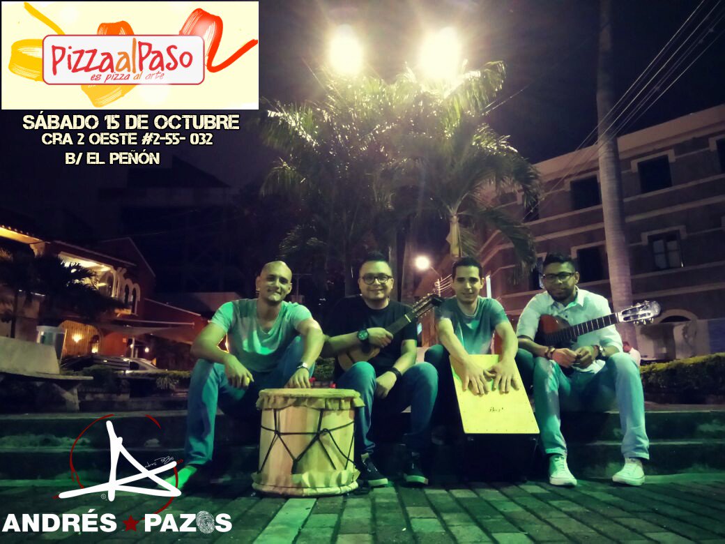 andrespazos's tweet photo. ¡¡Por finn hoy,éste sábado 15 de Octubre nuestra presentación en @PizzaalpasoCali del Peñón, los esperamos a las 09:00pm !! #LaPazosBand https://t.co/a2hzfQafgv