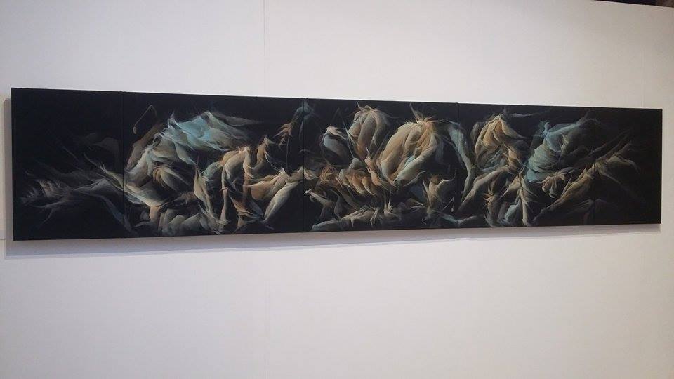 Parlonzen's tweet photo. #Magali #Sebert, Fanes éclatées, acrylique sur toile
#exposition #artiste #peintre #Orleans https://t.co/tcV67JWk22