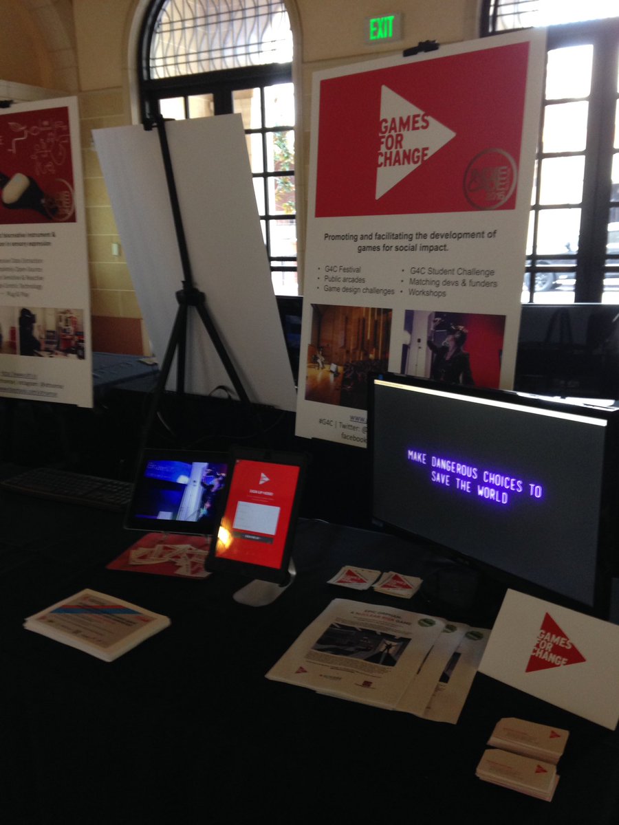 G4C's tweet image. It&apos;s our final day at #IndieCade16! Come learn about how we support games for social impact at the Gaming for Everyone booth #IntelGameDev