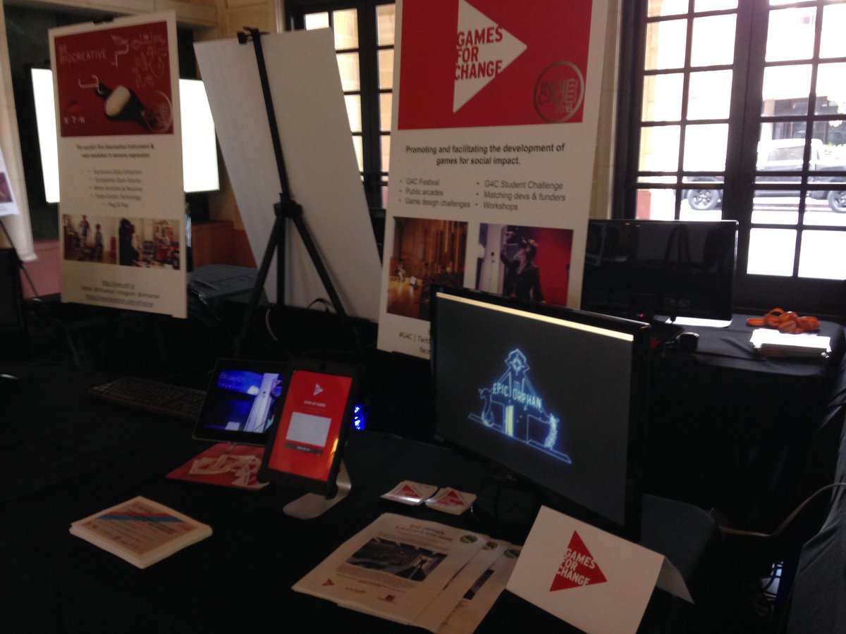 G4C's tweet image. It&apos;s our final day at #IndieCade16! Come learn about how we support games for social impact at the Gaming for Everyone booth #IntelGameDev
