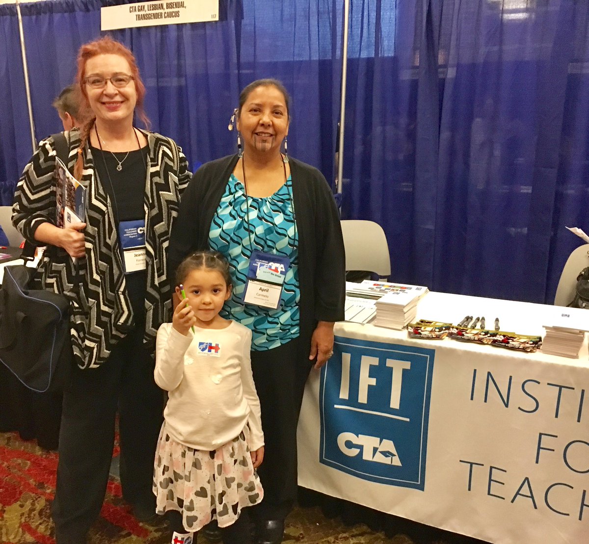iftlover's tweet photo. Thank you to the #CTA IFT! Grant recipients "I Am My Ancestors Prayers" of Shasta Secondary EA for visiting us at the IFT Table. #CTAR2LC! https://t.co/Vn7M6M7dNT