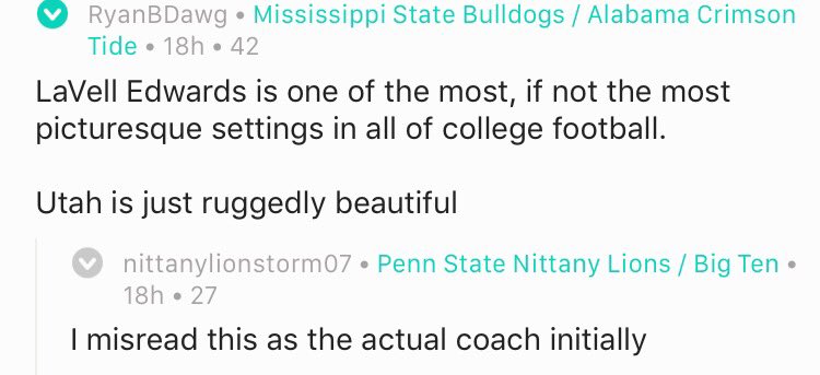 YsGuide's tweet photo. What CFB fans around the country were saying about the game last night #BYU #MSSTvsBYU https://t.co/c9coHdRqOx