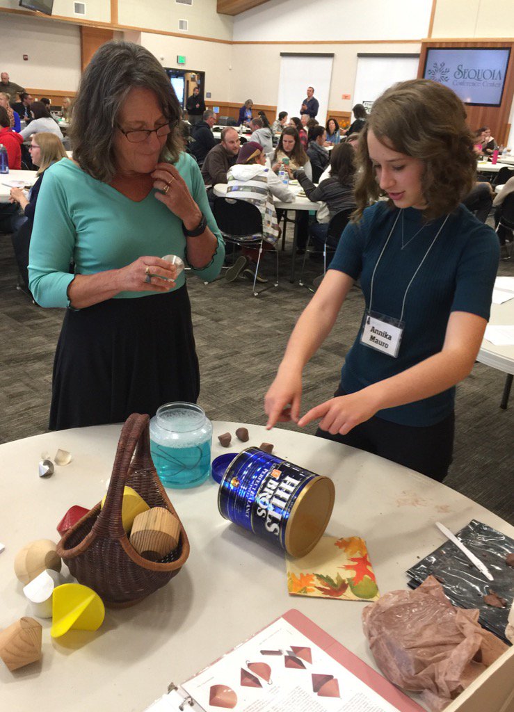 FunkhouserBill's tweet photo. @AnnikaMauro explaining sphericons at California Math Council Far North conference https://t.co/bx1DYooj4J