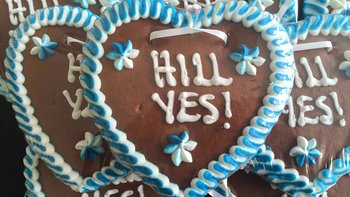 SEU_German's tweet photo. Democrats Abroad celebrate Hillary with Lebkuchen in Heidelberg - but these would also be great for the Hilltoppers, oder? https://t.co/9q1SrleV8C