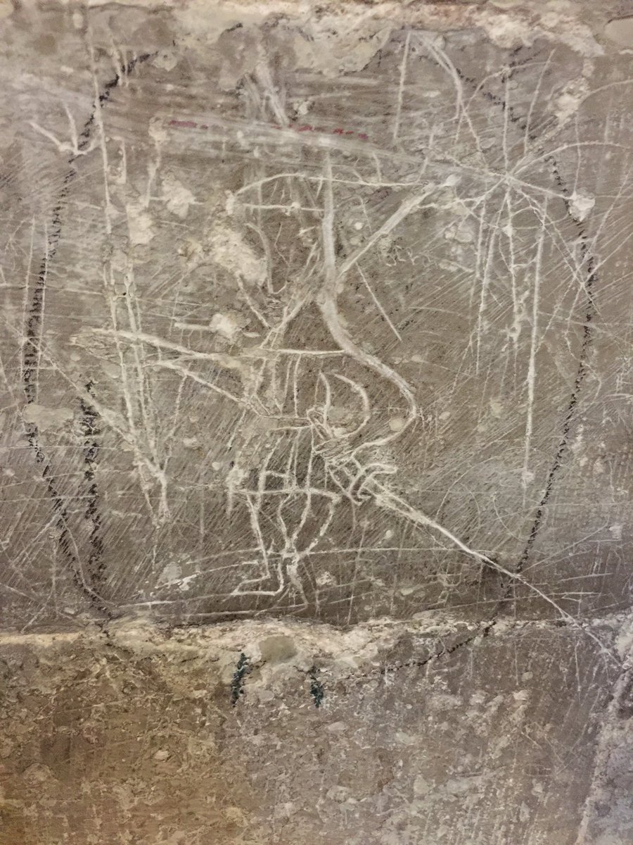 ImageTheories's tweet photo. A nice medieval graffiti of a figure from St. Albans cathedral #StAlbans  #graffiti #art #medieval #church https://t.co/QqTgFpQPfN