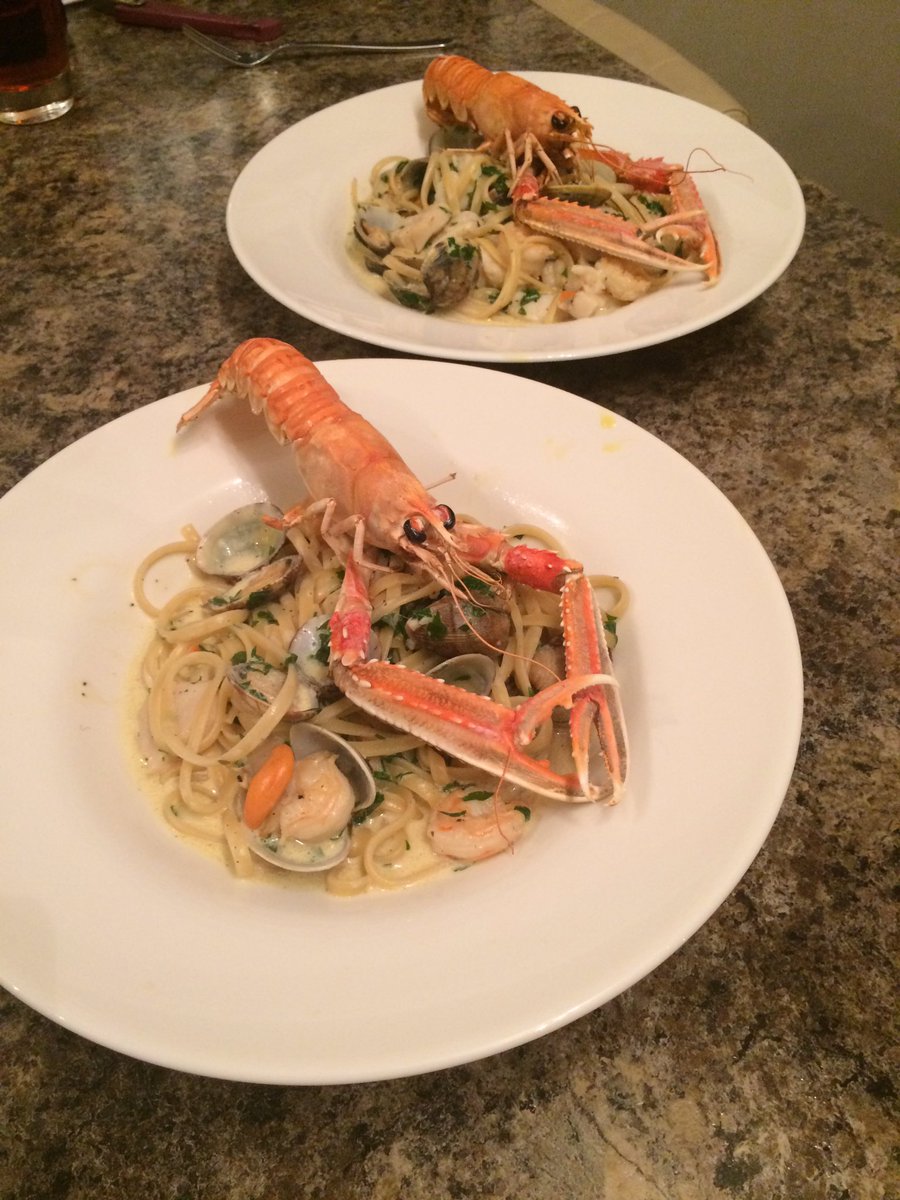 RVGourmet's tweet photo. Fab seafood pasta! Thanks to Giles @wellgatefish yet again. https://t.co/KLkBBnfnjS