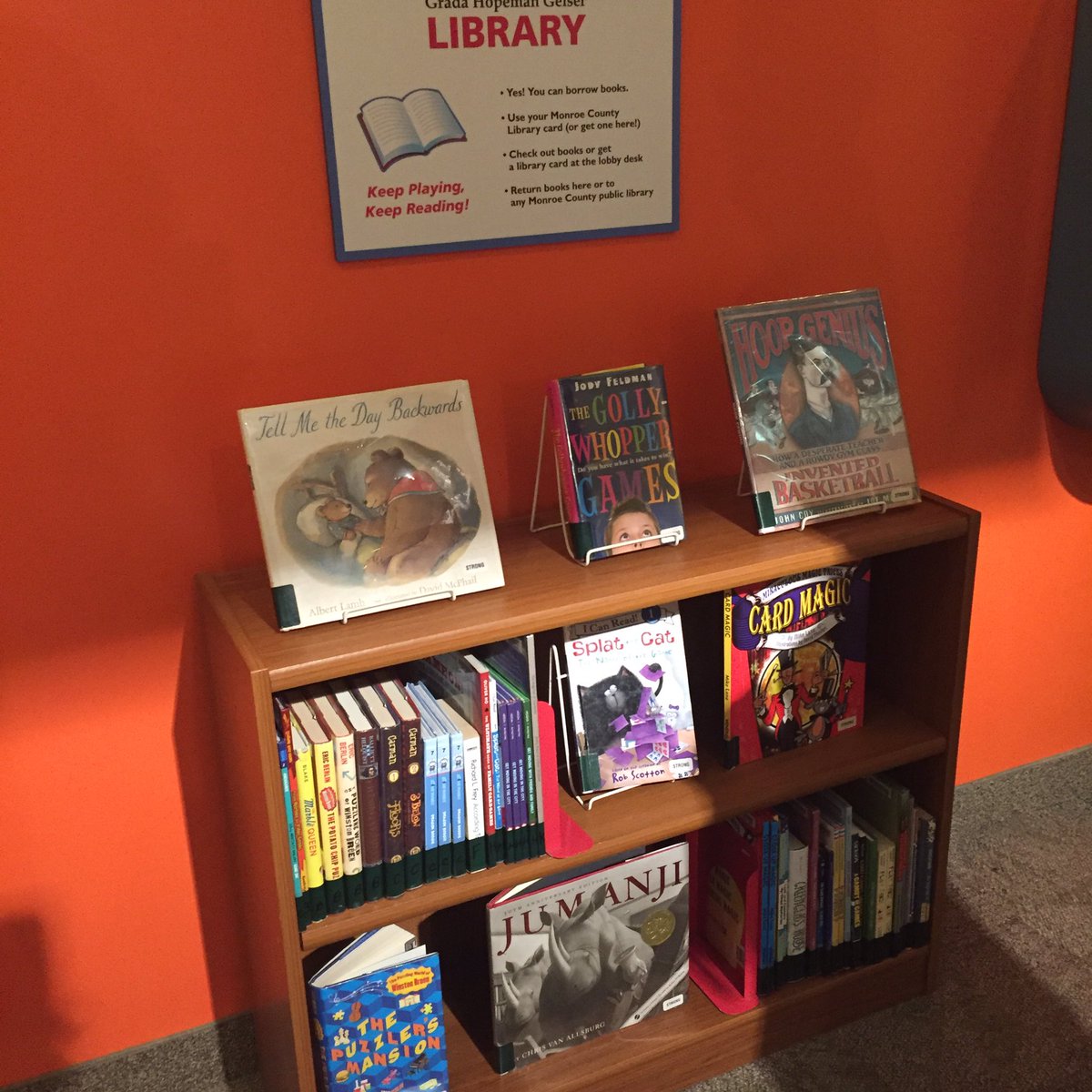 carolynvibbert's tweet photo. The early literacy group idea reminds me of all the library shelves at the @museumofplay #aaslgame #sljsummit https://t.co/NuRK5RDOot