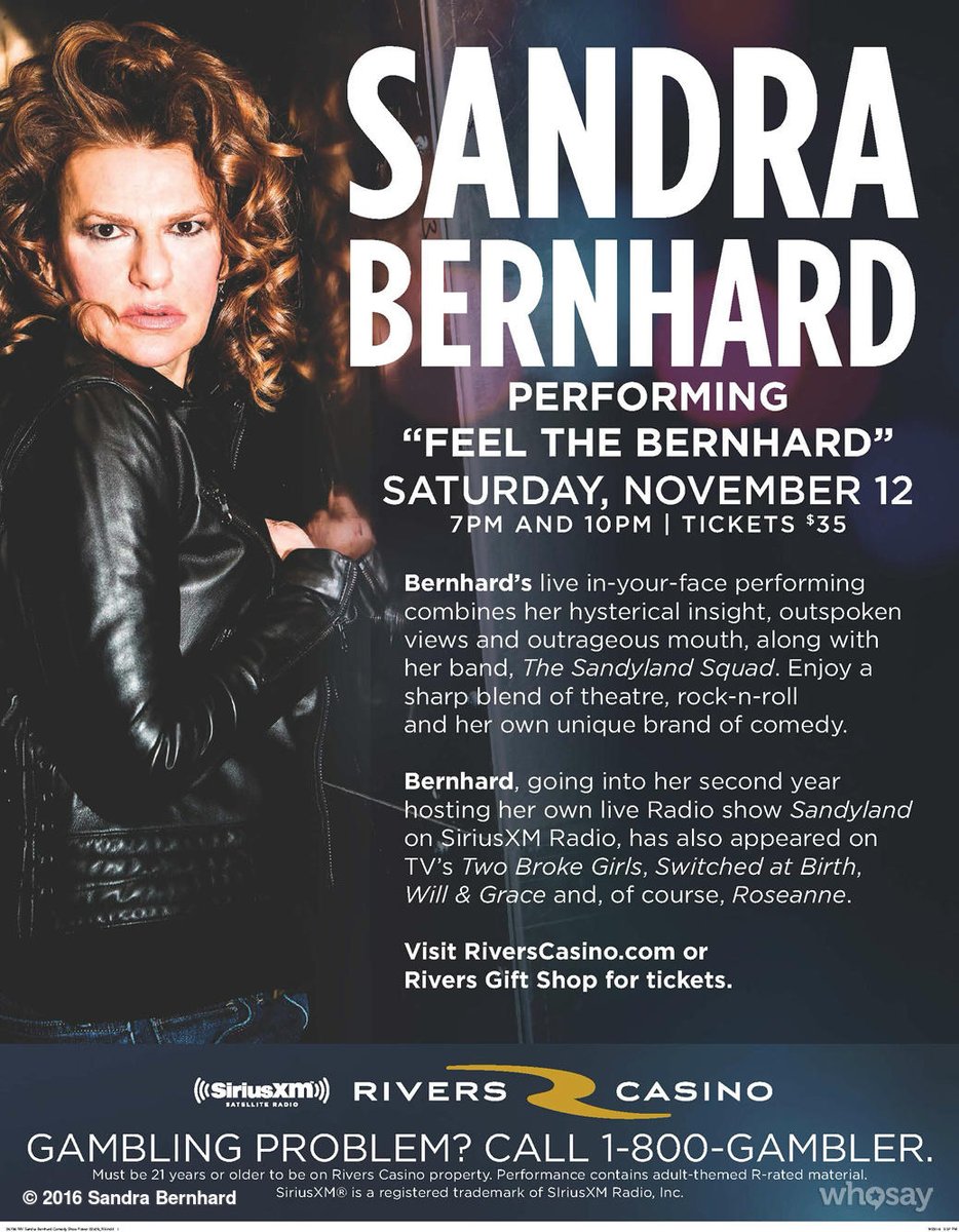 SandraBernhard's tweet image. Children! Gather! Nov 12 @WinBigRivers @Riverscasinopgh 2 big shoes #Sandyland live I best see you there!#SquadRules