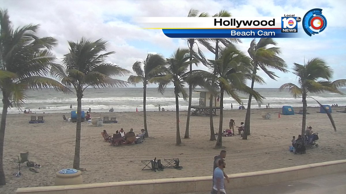 Breezy and wet beach day. @TrentAricTV calling for a 50% chance of showers/storms again on Sunday https://t.co/ZbaTaNGZm0