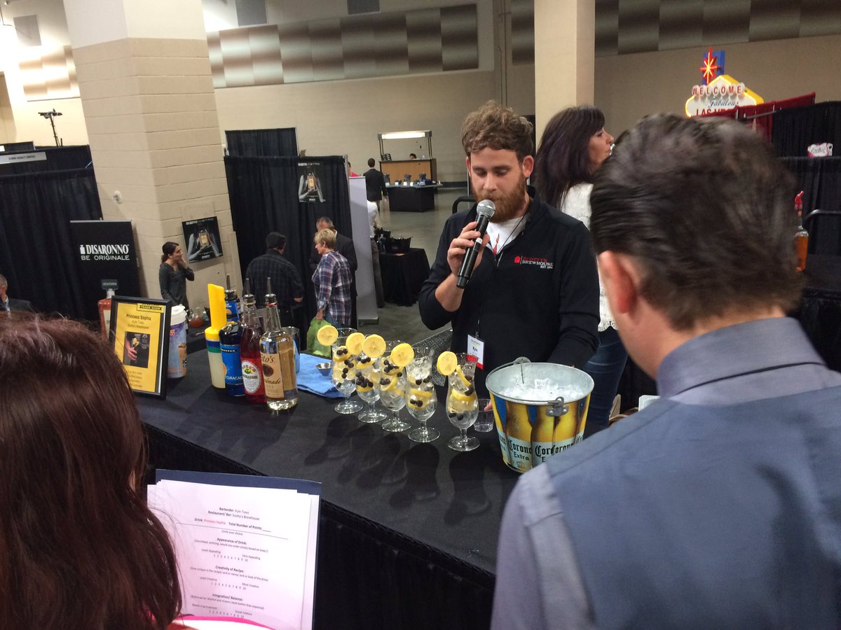 BWSShow's tweet image. Last but not least is Kyle with @brewhouse - mixing up Princess Sophia!