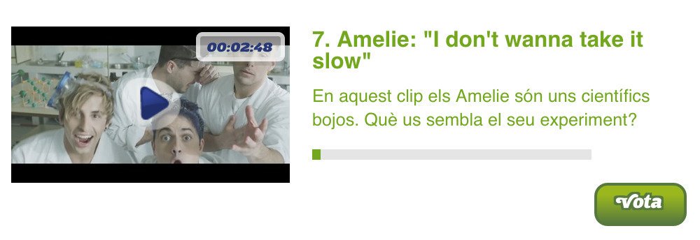 Els nois d'<a href="/AmelieOficial/">Amelie</a>, amb el seu IDWTIS, han entrat a la llista del Rat Rank. Vota'ls!!!
 ccma.cat/tv3/super3/rat…