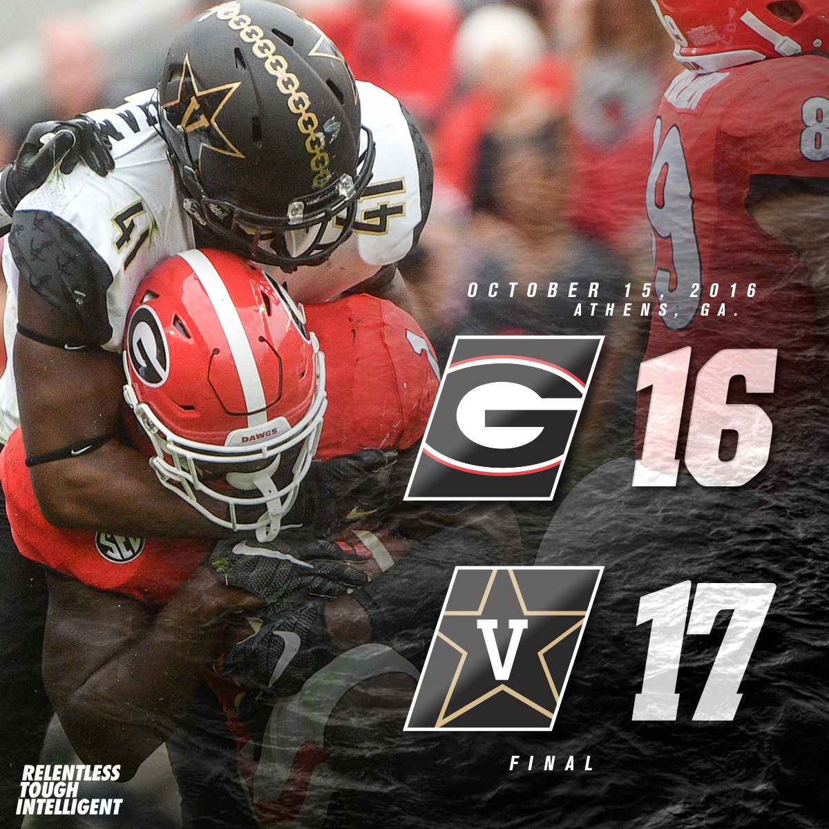 VandyFootball's tweet photo. WE ARE FINAL IN ATHENS! #AnchorDown
VANDERBILT 17
GEORGIA 16 https://t.co/qjU7eebvyl