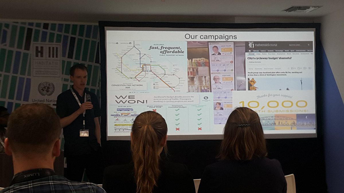 UNMGCY's tweet photo. As a group of young people we took action to ensure our voices were heard #h3youth  #Habitat3 .@GenerationZer0 @lukechristensen https://t.co/CeFBKW7mam