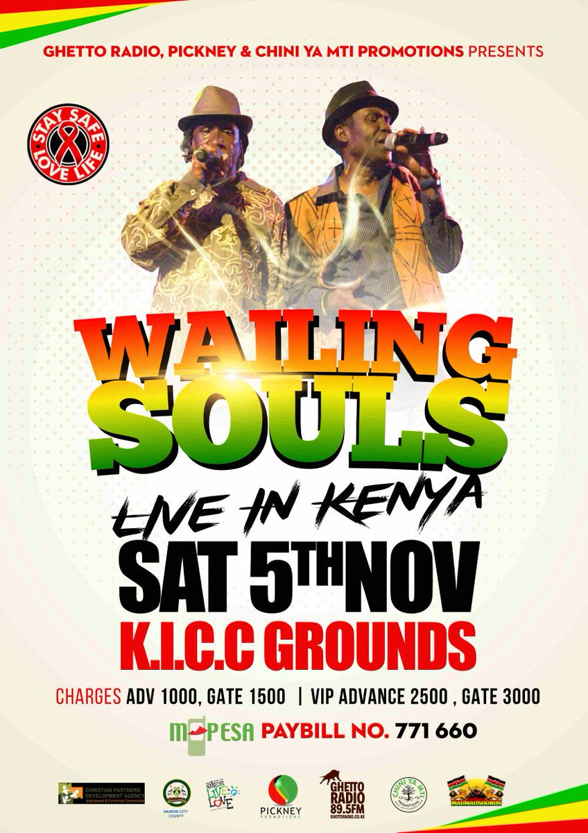 #ReggaeBling Usisahau 5th Nov Reggae Served by the best #WailingSouls LIVE!! KICC GROUNDS