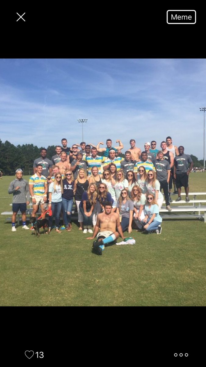 Want to give a huge shoutout to the ladies of <a href="/CCUAlphaXiDelta/">ALPHA XI DELTA</a> for coming out and supporting us today. Thanks ladies!
