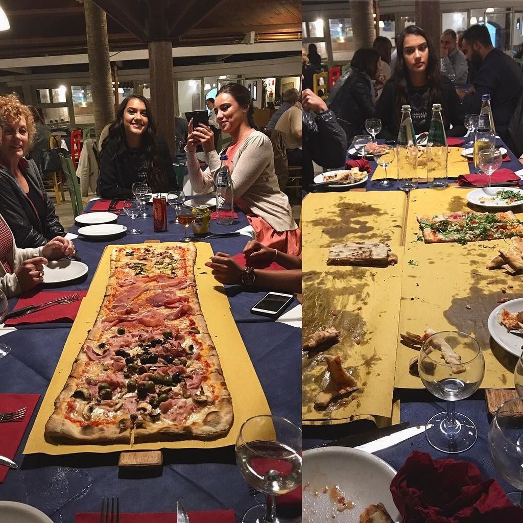 adham_jaleel's tweet photo. We had 3 of these metre long pizzas!🍕🍕🍕 🙊 https://t.co/fJKaxueUxg