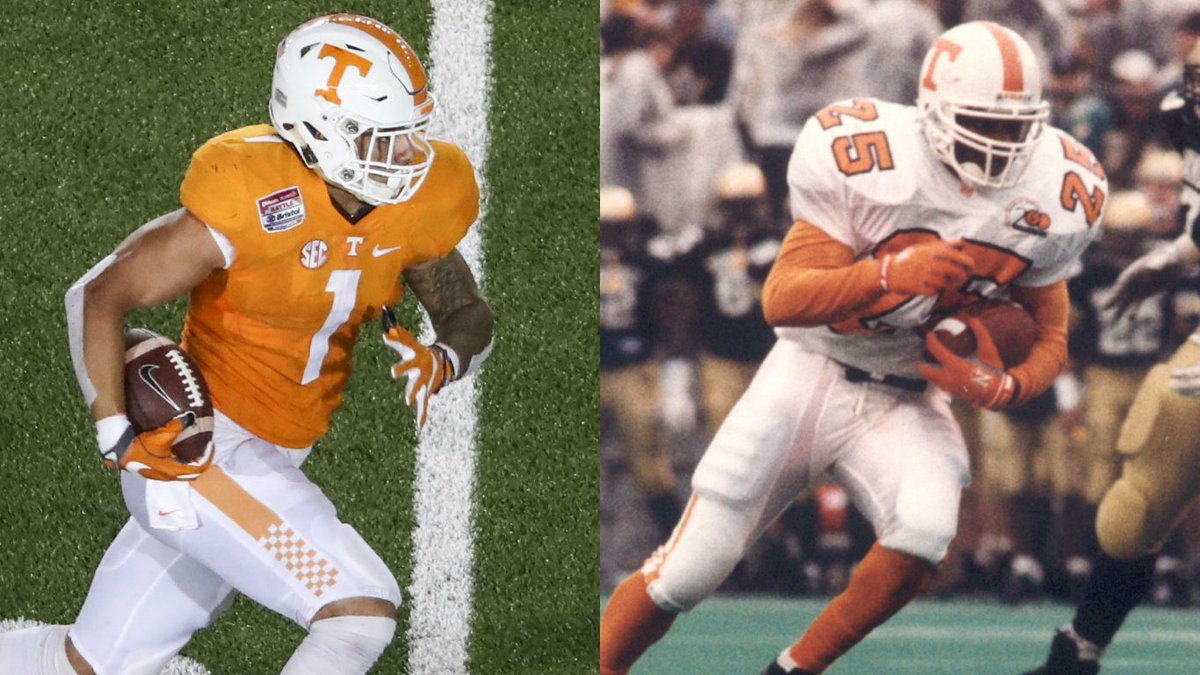 Vol_Stats's tweet photo. With 23 rushing yards so far, @MrHurd_1 (2,617) has passed Jay Graham (2,609) for 7th place on UT's all-time rushing list https://t.co/dCNo9HKaxI
