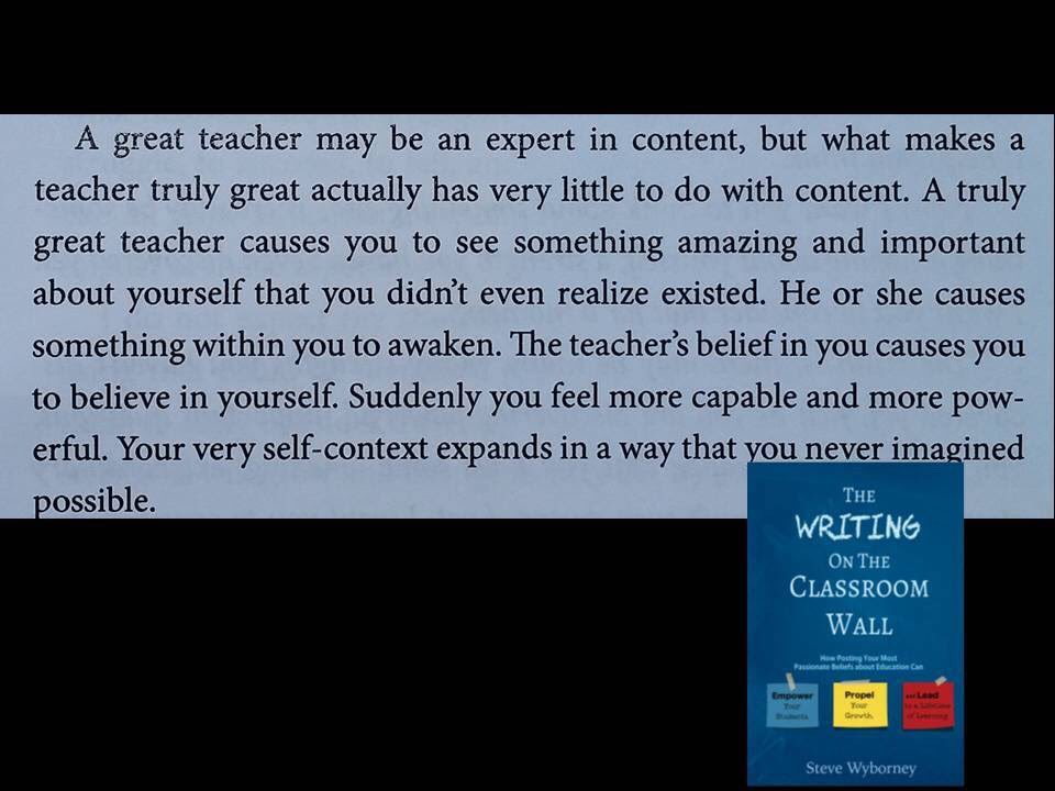 The impact of a great teacher.

#TWOTCW