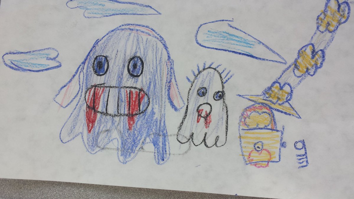 Crystalleebarbe's tweet photo. Halloween texts-what's behind the tree? #wheresmymummy #predicting #isthisreallykinderart #vampireghost #vampire #ghosts #monster #kindieart https://t.co/1MhOvFT5dB