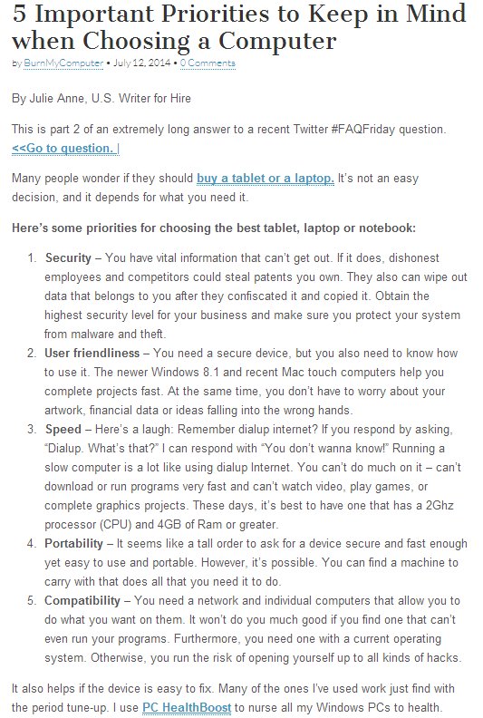 JulieUSWriter's tweet image. #computeradvice #writingsample