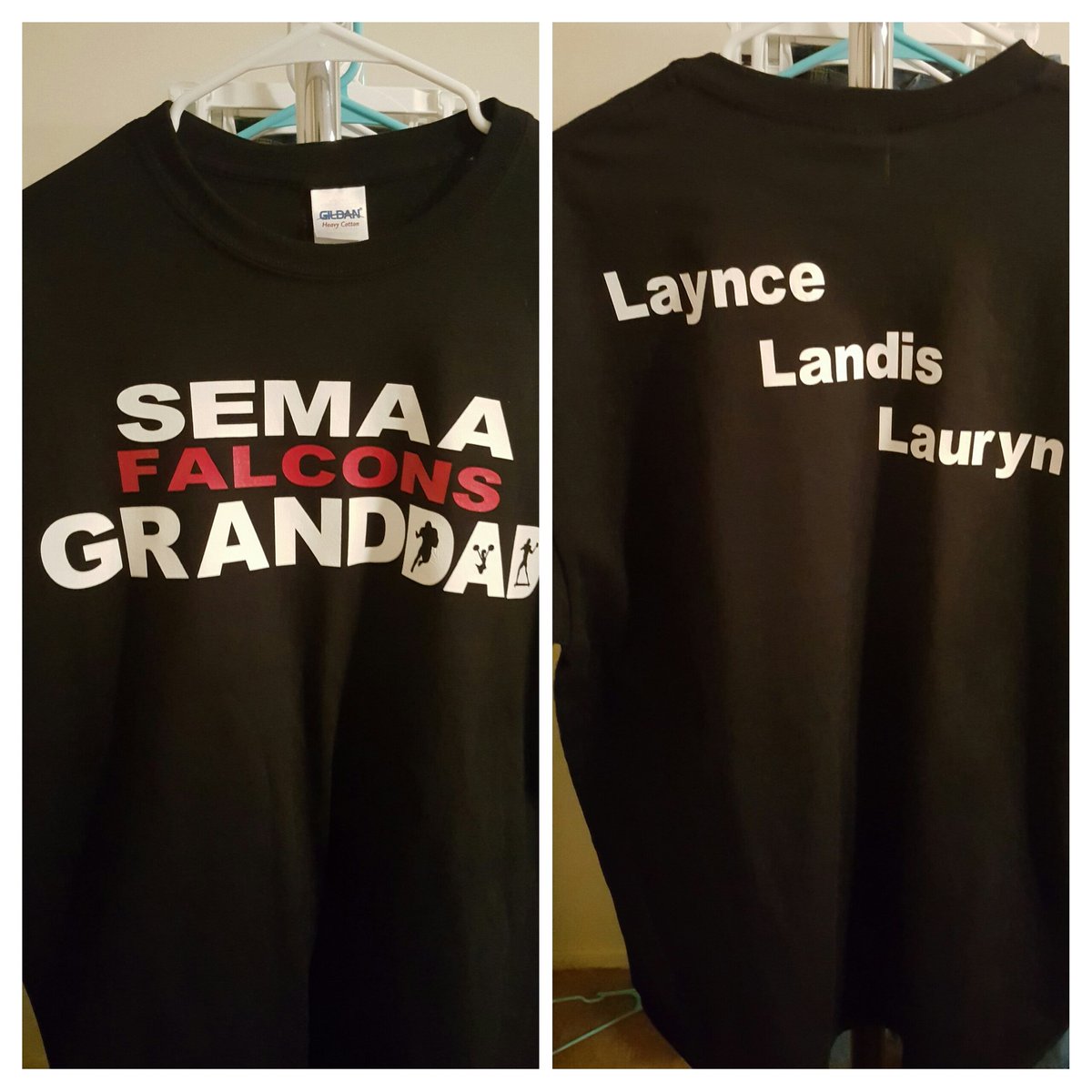 PersonaliTEEzTN's tweet photo. Custom shirt for granddads. Order today. Your kid's team, their colors, their sport. $15. #sports #CustomTshirts #CustomTEEz #football https://t.co/euWToC81Ib