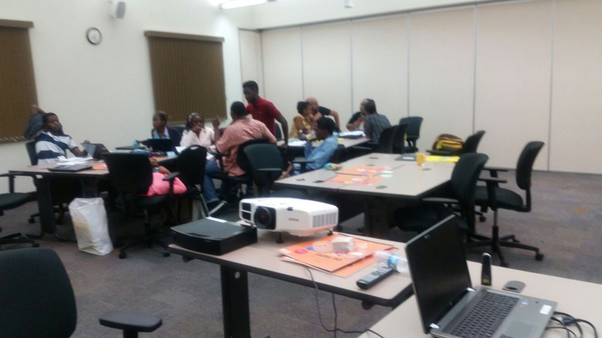 CaribbeanCIC's tweet photo. Hardwork &amp; Dedication our participants are still hard at work even after Day 2 has ended! #GreenTechBdos #CCIC #CGSB #COESL #startup https://t.co/Lc1b7e7wUf