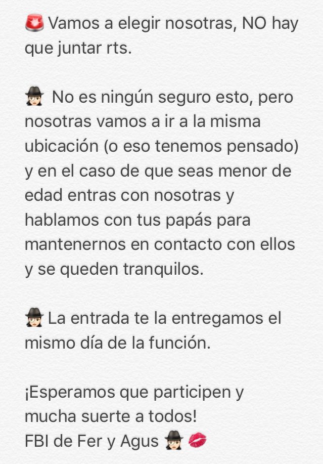 ¡Sorteo por una entrada para el Luna Park del 26 de Noviembre! Ojalá participen y suerte !! #NocheLocaConFBI <a href="/CatrielSagardoy/">Catriel</a> 🕵🏻‍♀️💋❤️