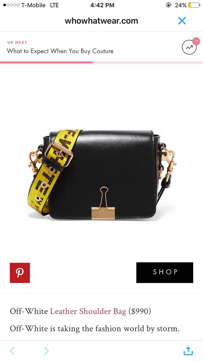 virgilabloh's tweet image. Off-White™ "binder clip" handbag @WhoWhatWear ~ whowhatwear.com/best-handbags-…