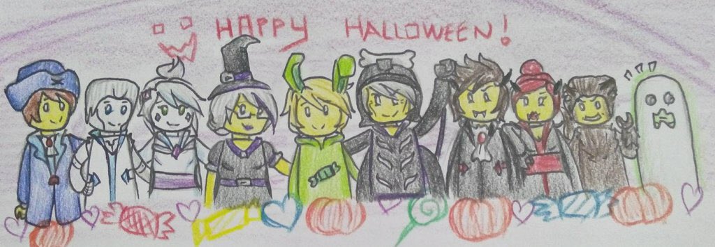 GreenNinjaLloyd's tweet image. Halloween comes out? 

I want to eat more chocolates! 😱

It's amazing art 
Credit by: ZBPurpleBerry 
#Ninjago