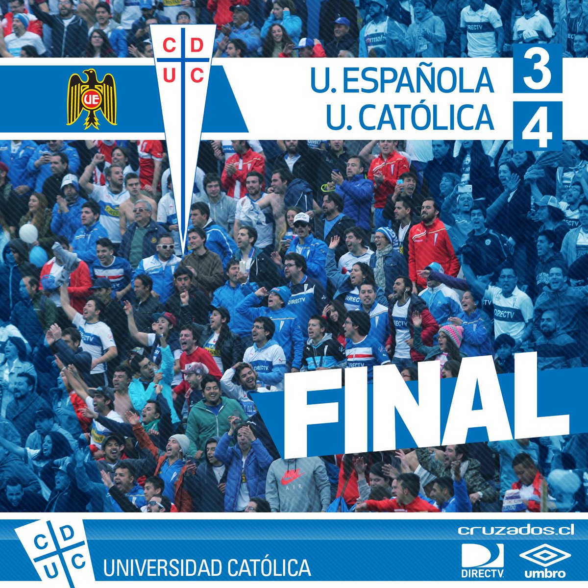 Cruzados's tweet photo. ¡Terminooooooo! ¡Gran triunfo de #LosCruzados en el Sta. Laura!

¡Vamos 🇺️🇨️! https://t.co/P7jbOvw4Od