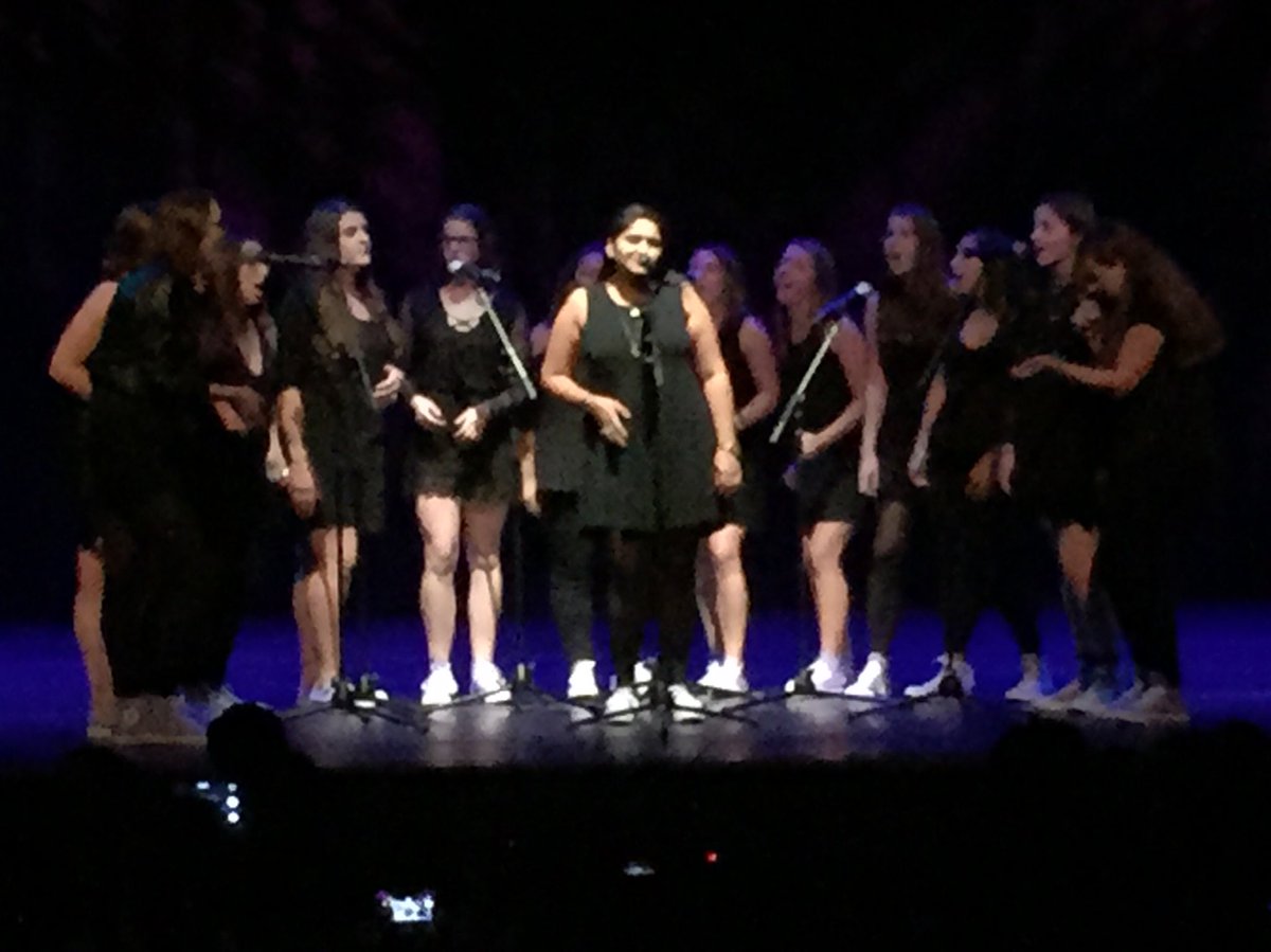 GWPeterK's tweet photo. Acapellapalooza power from the "fun & cool" @GWPitches. ๐ถ๐ถ
#GWColonialsWeekend #GWU https://t.co/9DdBLK8ETS