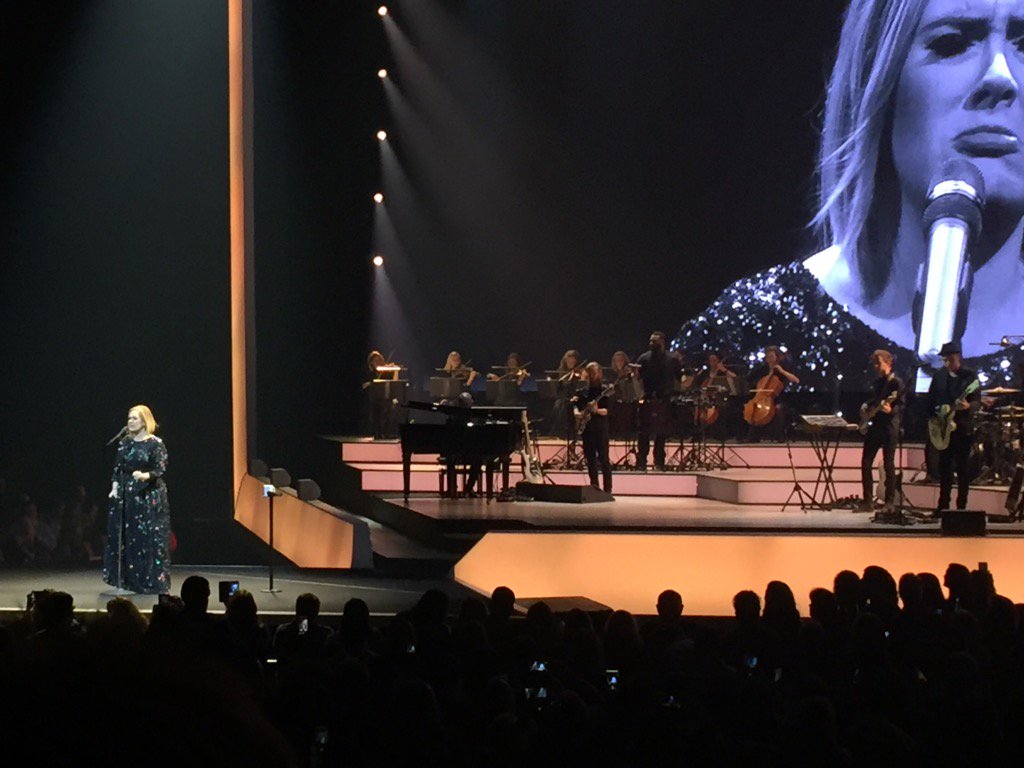 jsb681's tweet photo. Hello it's me! @Adele best concert ever! https://t.co/CIlrYToZip