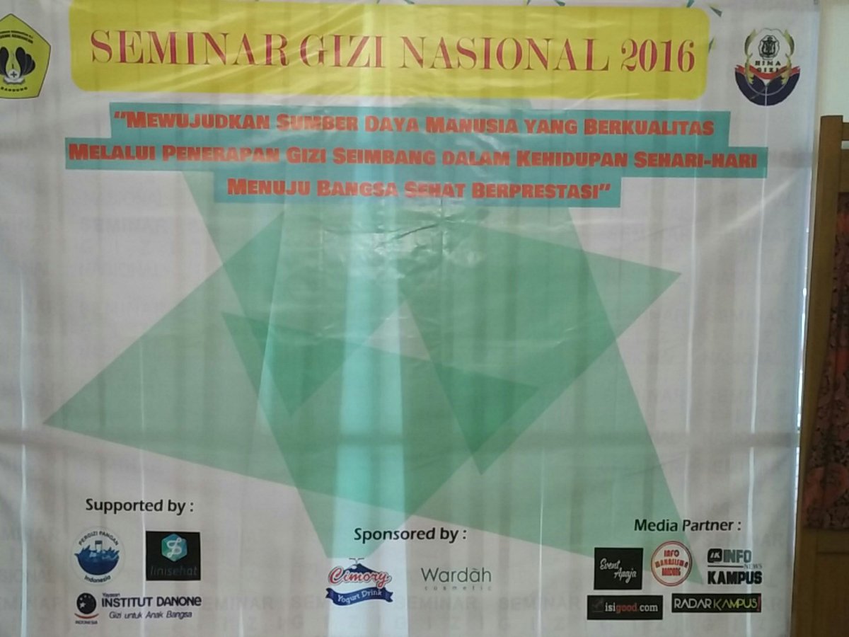 Pagi ini kami dari Jurusan Gizi Poltekkes Bandung untuk Seminar Gizi Seimbang 2016!