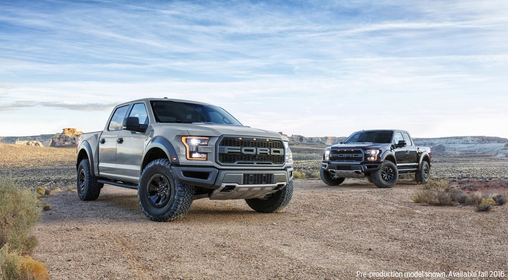 SantaMonicaFord's tweet photo. The new 2017 #Ford #F150 #Raptor SuperCrew. Developed with the DNA of a Baja race truck. #BuiltFordTough https://t.co/PTHIyEw4vA