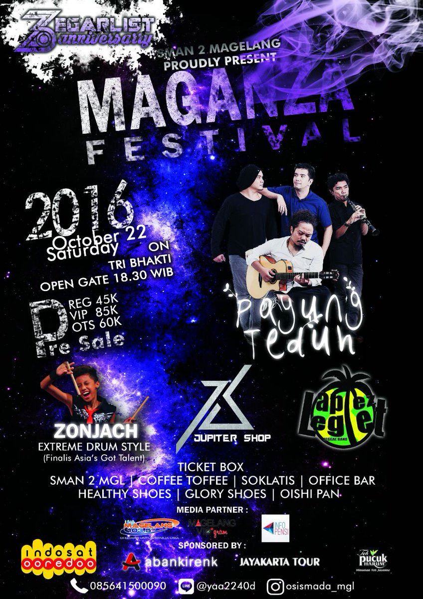 6 HARI LAGI. KONSER MAGANZA FESTIVAL <a href="/payungteduh/">payungteduh</a> <a href="/JUPITERSHOP/">JUPITERSHOP</a> @ZonjachC dan Lapiez Legit! 😄