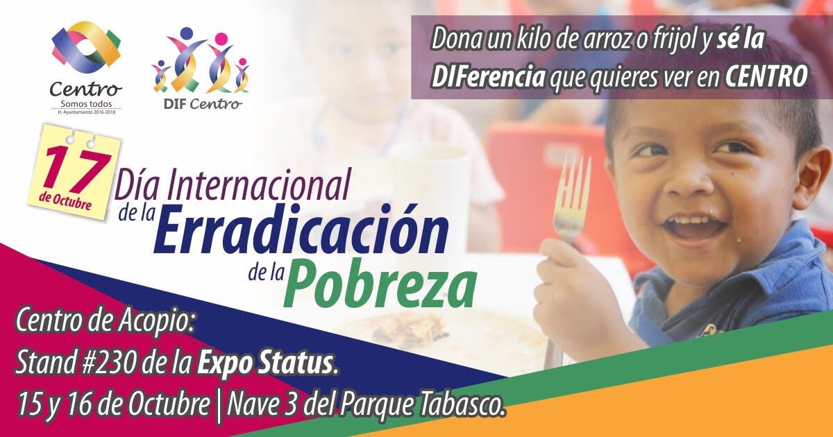 En la ExpoStatus en la nave 3 del Parque Tabasco ¡Te invito a la convocatoria del <a href="/DIFCentro_/">DIFCentro</a> y <a href="/XimenaMartelC/">Ximena Martel Cantu</a>! Erradiquemos la pobreza