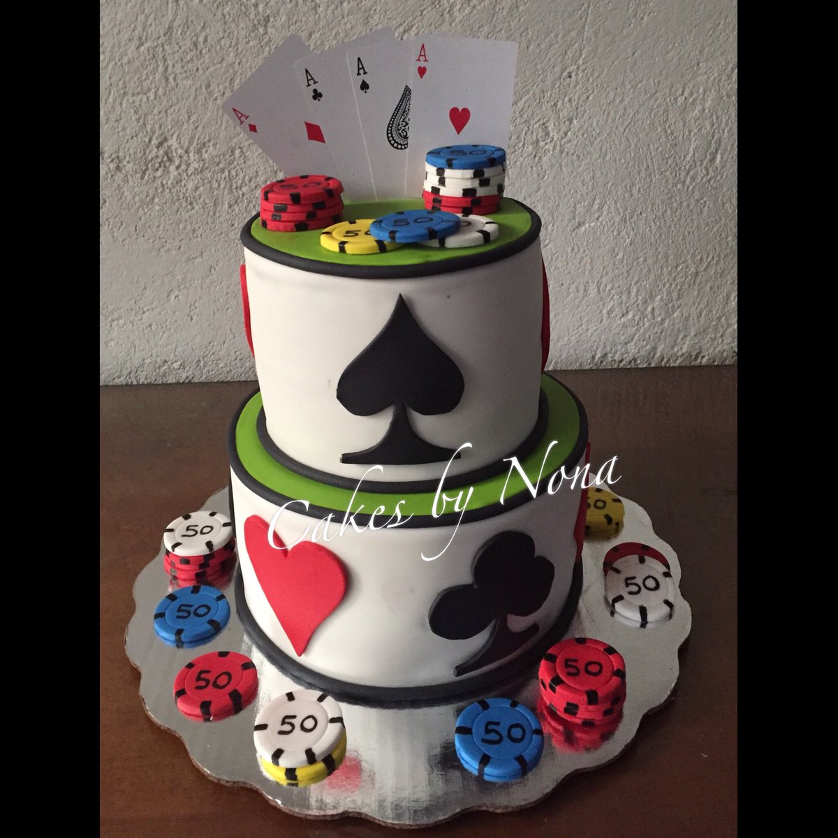 Cakesbynona's tweet photo. Poker bday cake .... celebrating 50th birthday #50thbirthday #cakedecorating #cakestagram #poker #pokerfan #pokercake #customcake https://t.co/SImlhm1GEi